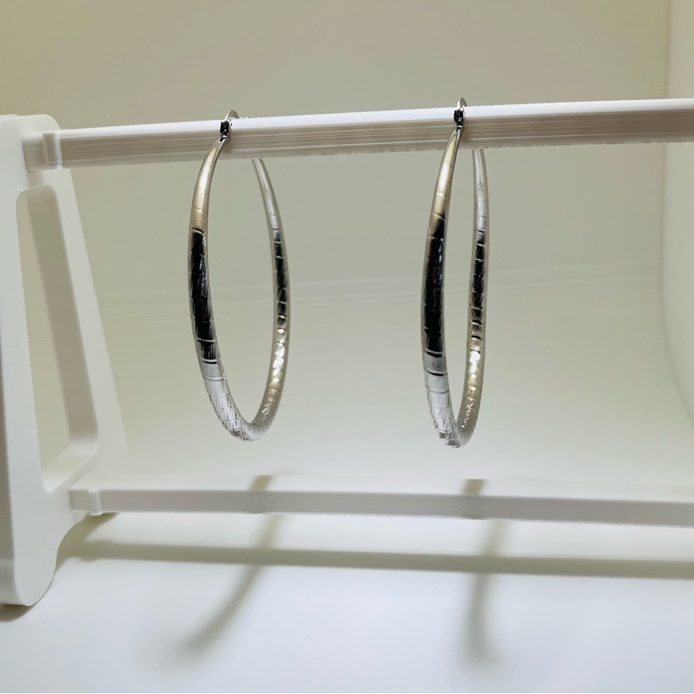 Elegant Silver Hoop Earrings